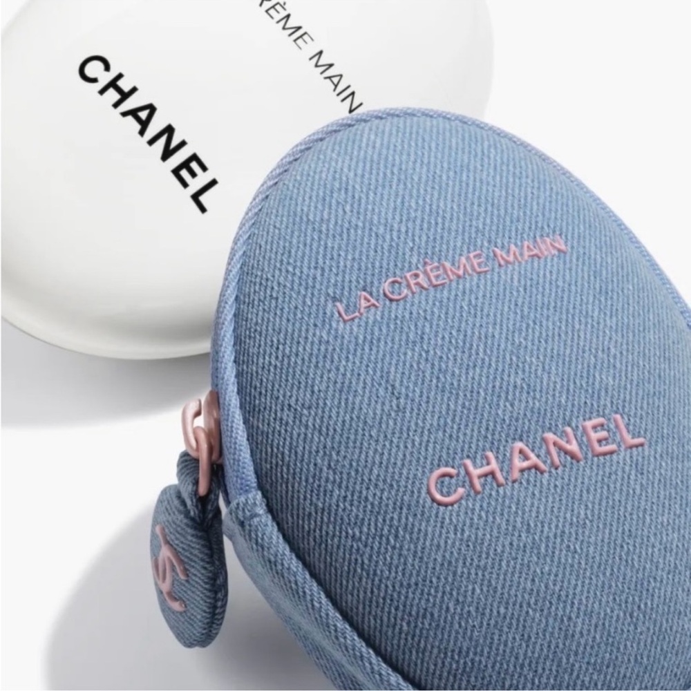 Chanel | Limited Edition | La Crème Main Hand Cream with Zippered Denim Pouch - Picture 16 of 16